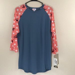 Large Lularoe Disney Randy Tee Minnie Mouse